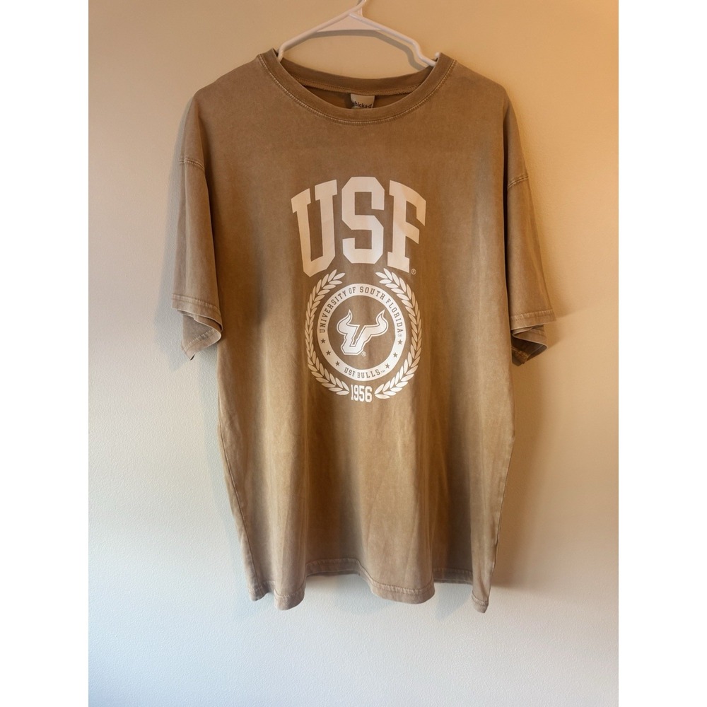 USF WOMENS Heather Brown Shirt‎ Sz. Small